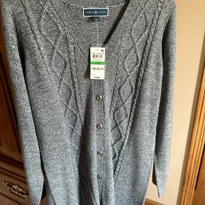 Karen Scott Button Sweater NWT